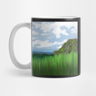 Mountain Scene Clouds Mug